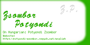 zsombor potyondi business card